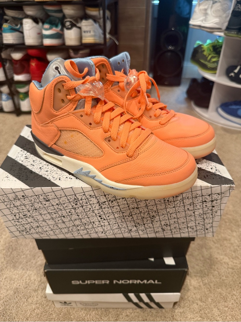Worn once Jordan 5 DJ Khaled Collab Size 7 mens w/o box. Look brand new